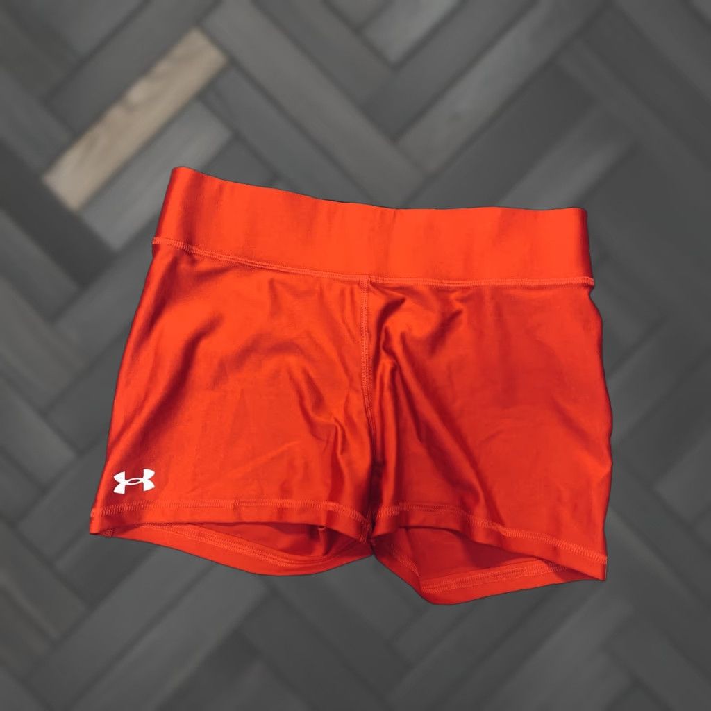 Under Armour Under Armour Compression Shorts Women’s L Mid Rise 3 Inch Shorty Red NEW Size 36" / US 14 / IT 50 - 1 Thumbnail