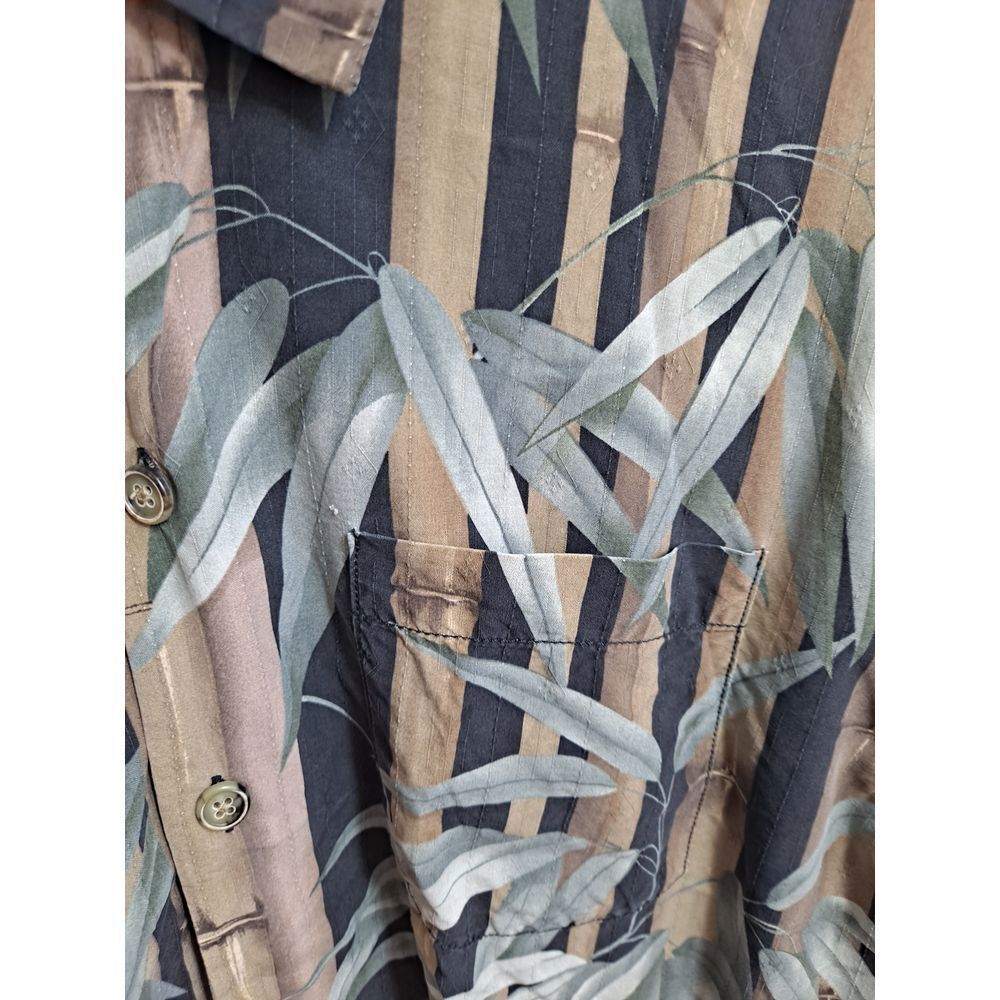 Tommy Bahama Tommy Bahama 100% Silk Bamboo Print Short Sleeve Button Down Size US XL / EU 56 / 4 - 3 Thumbnail