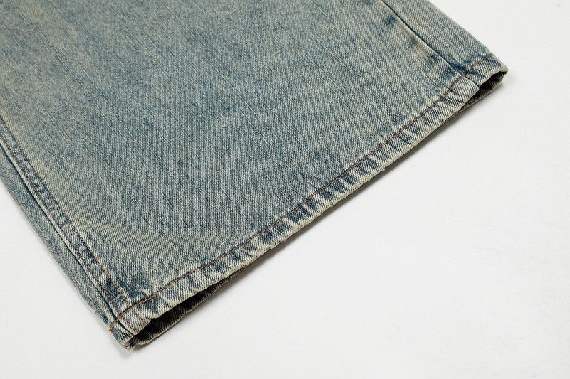 Vintage Men's Retro Street Loose Washed Distressed Straight Jeans Size US 32 / EU 48 - 6 Thumbnail