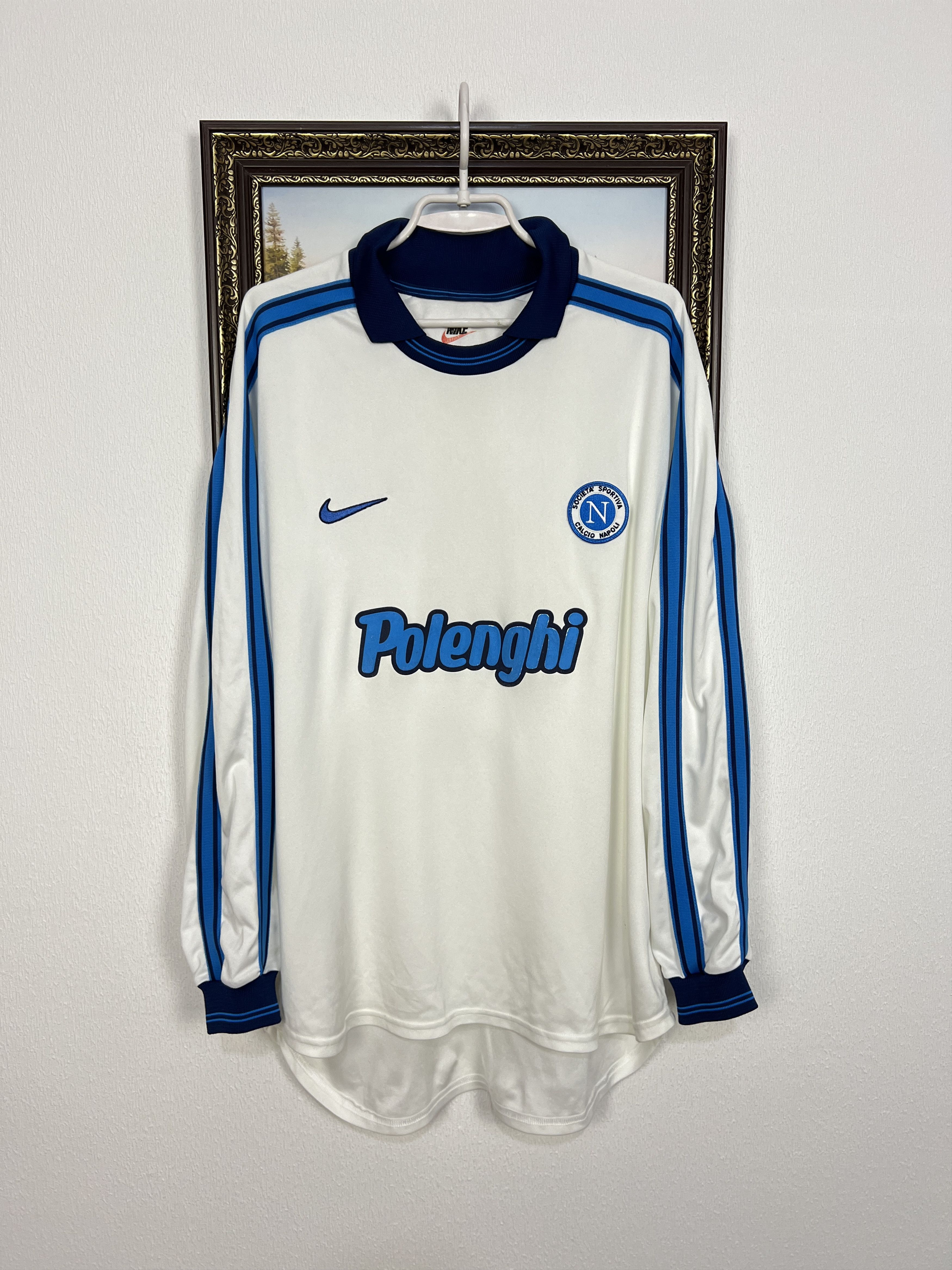 Nike Napoli football shirt Soccer Long Sleeve Maglia Jersey Size US XL / EU 56 / 4 - 1 Thumbnail