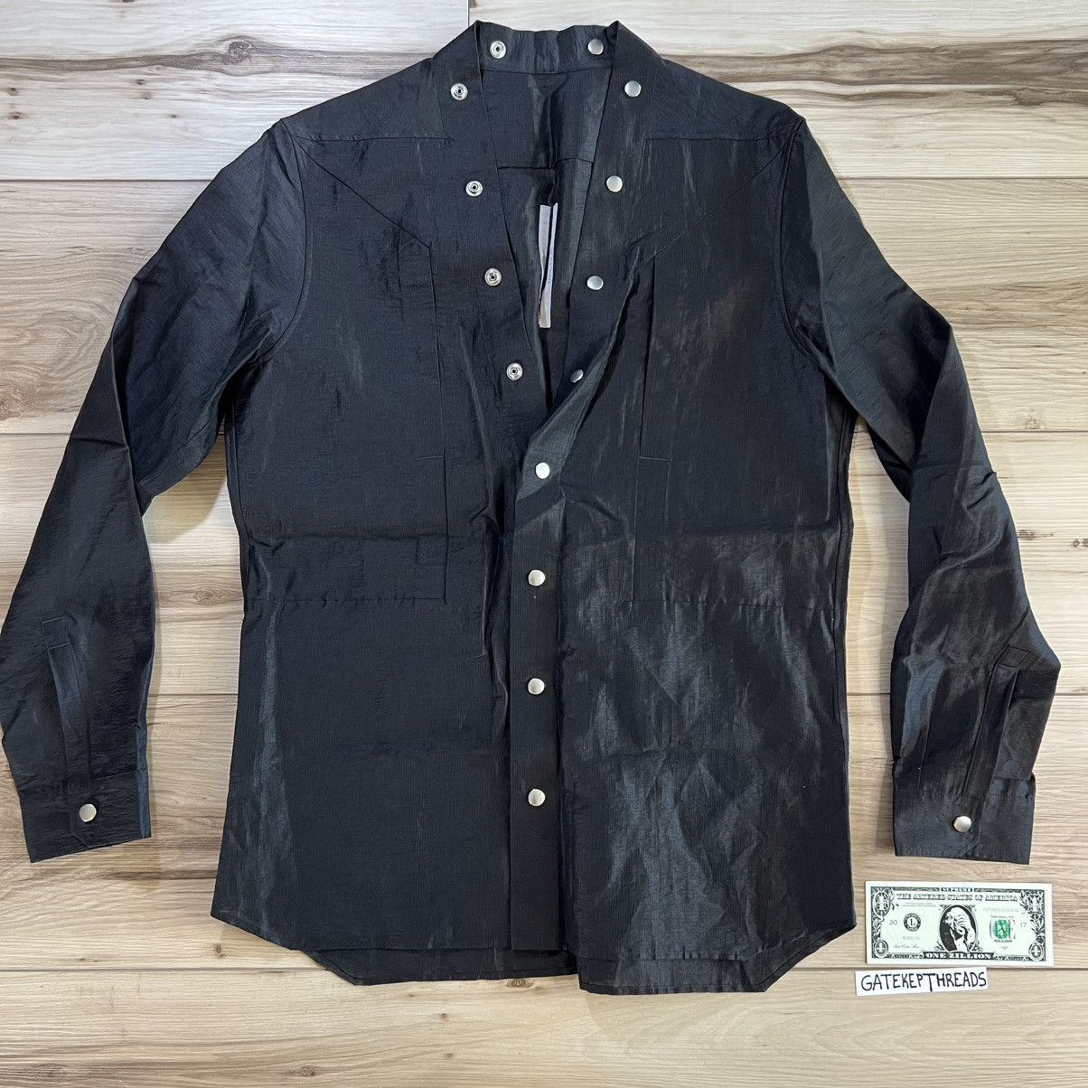 Rick Owens Rick Owens EDFU SS23 Larry Linen Snap Button Shirt 