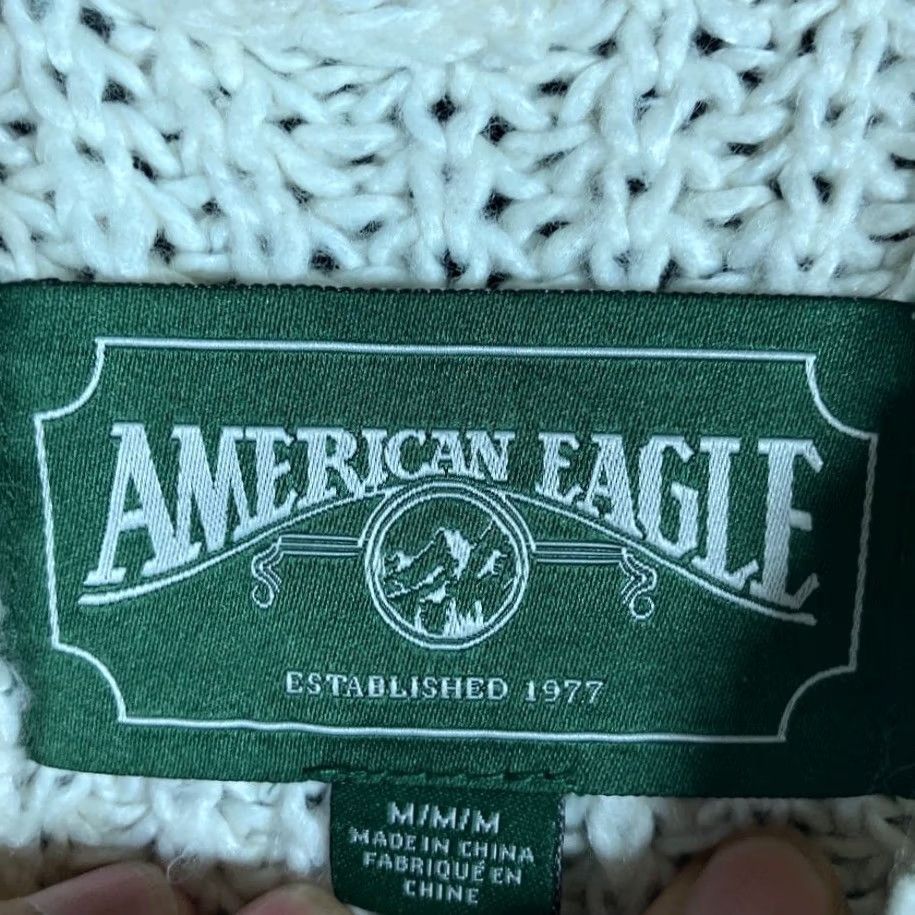 American Eagle Outfitters American Eagle Womens Sweater Cream Mock Neck Knitted Long Sleeve Cotton M Pullover Casual Workwear Boho Preppy 90s? (Please remove uncertain items) Size M / US 6-8 / IT 42-44 - 6 Thumbnail