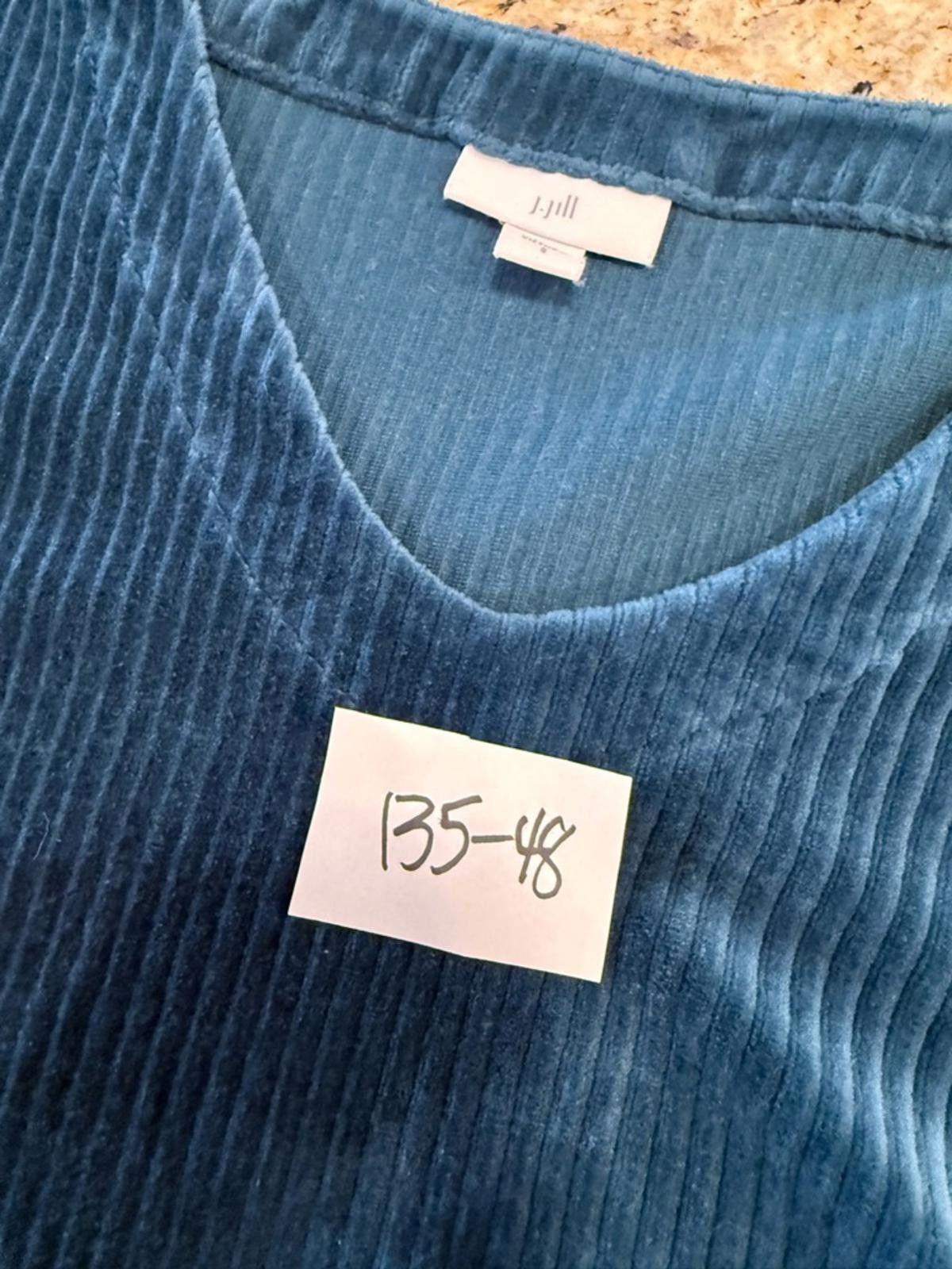 Other J. Jill teal plush ribbed V neck sweatshirt sweater SZ SM Size S / US 4 / IT 40 - 11 Thumbnail
