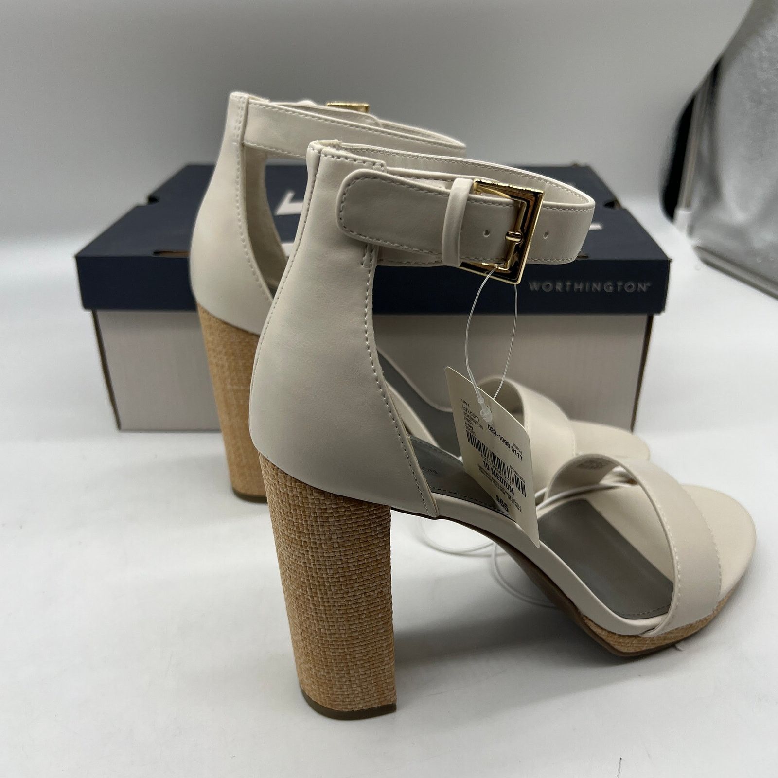 Other Worthington Womens Lynch Heeled Sandals Ivory Size US 10 / IT 40 - 7 Thumbnail
