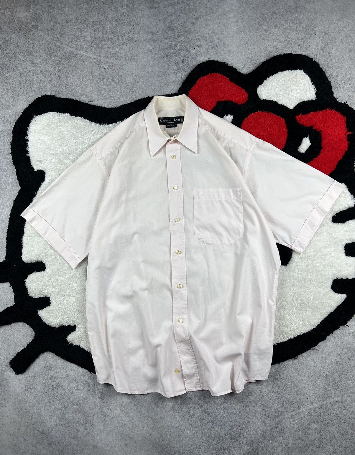 Dior Vintage Christian Dior Old Money Luxury Pink Casual Shirt Size US XL / EU 56 / 4 - 1 Thumbnail