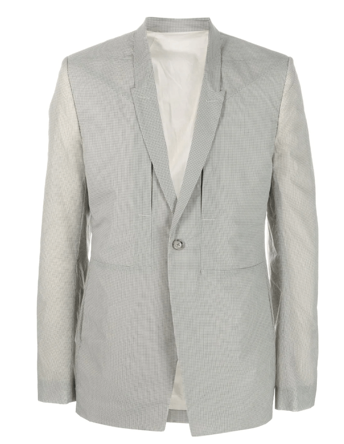 Rick Owens BNWT SS23 RICK OWENS "EDFU" FOGPOCKET CHECKERED JACKET 50 Size US M / EU 48-50 / 2 - 10 Thumbnail