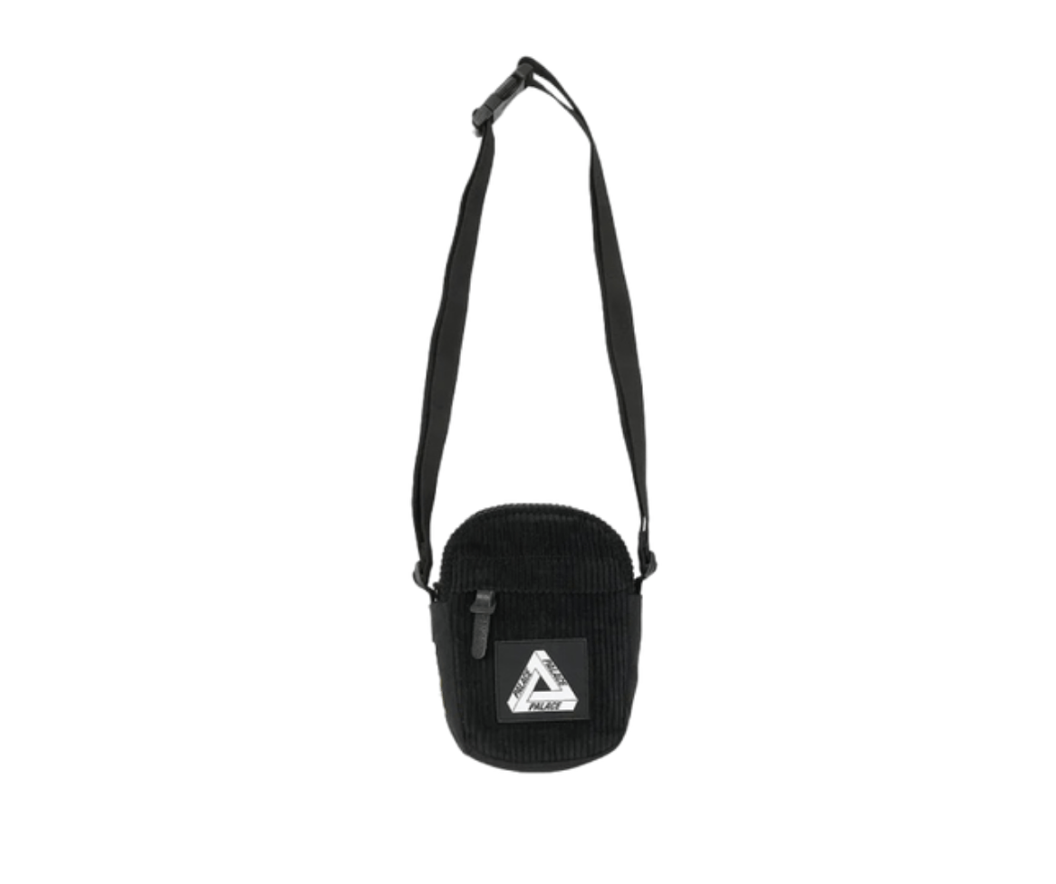 image of Hypebeast x Palace Corduroy Shot Bag Black, Men's