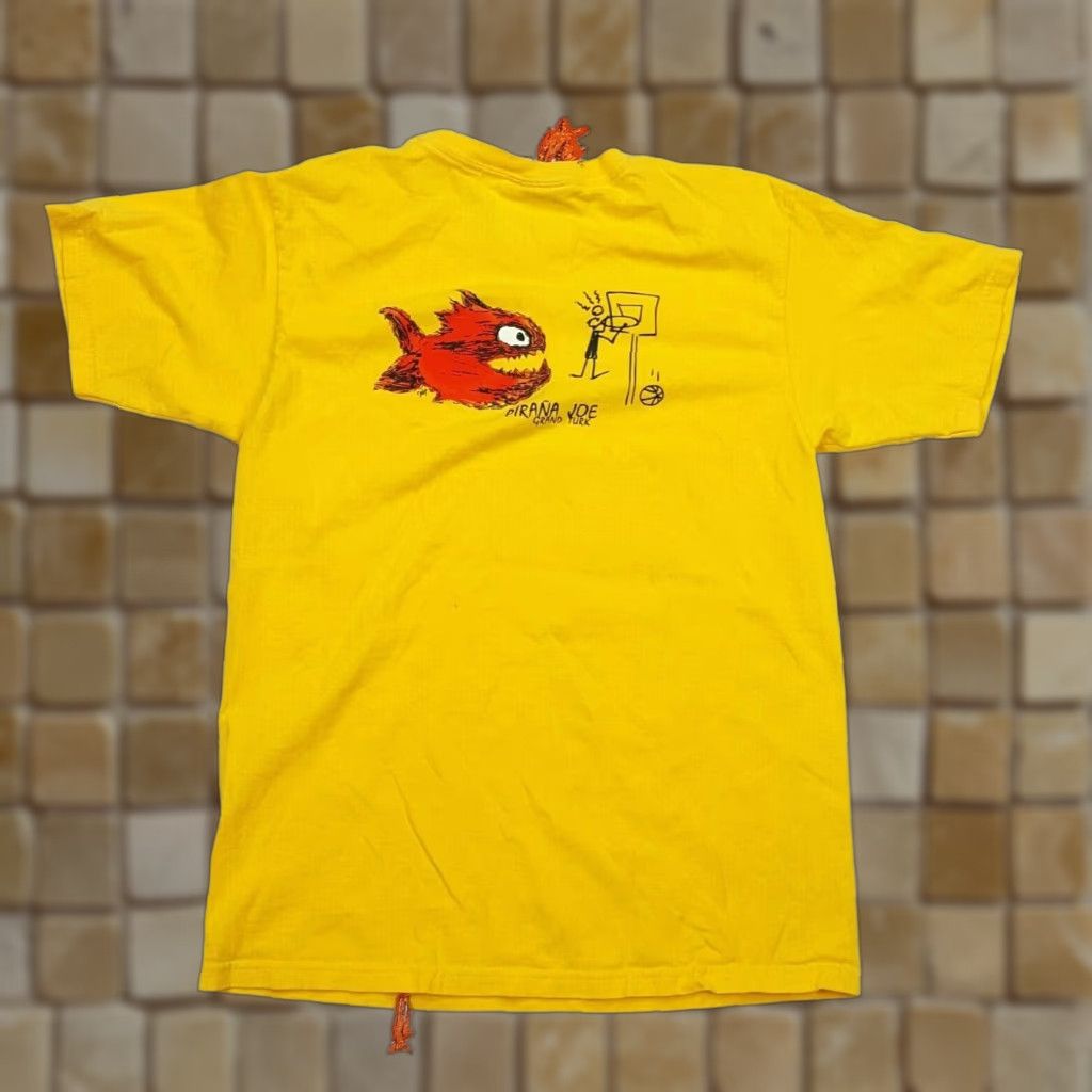 Vintage Pirana Joe Grand Turk Basketball Mens Size M Yellow Tribal Aztec Retro T Shirt Size US M / EU 48-50 / 2 - 1 Thumbnail