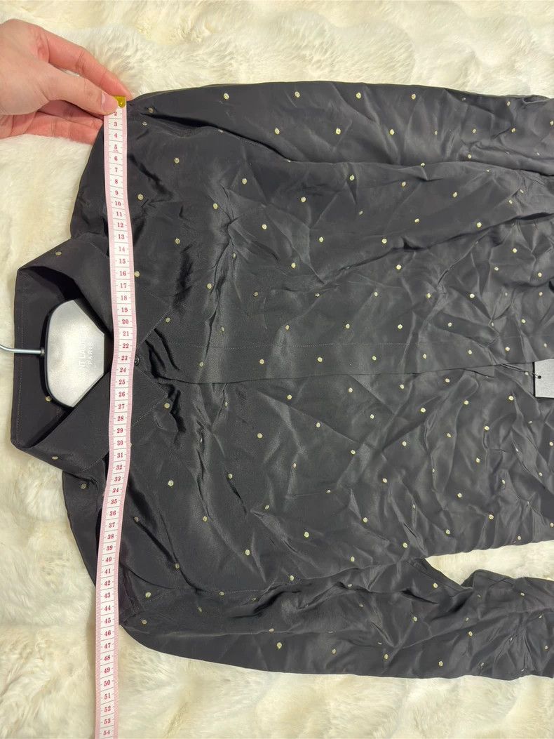 Yves Saint Laurent Saint Laurent size 38 Black and gold polka-dot silk shirt Size US M / EU 48-50 / 2 - 8 Thumbnail