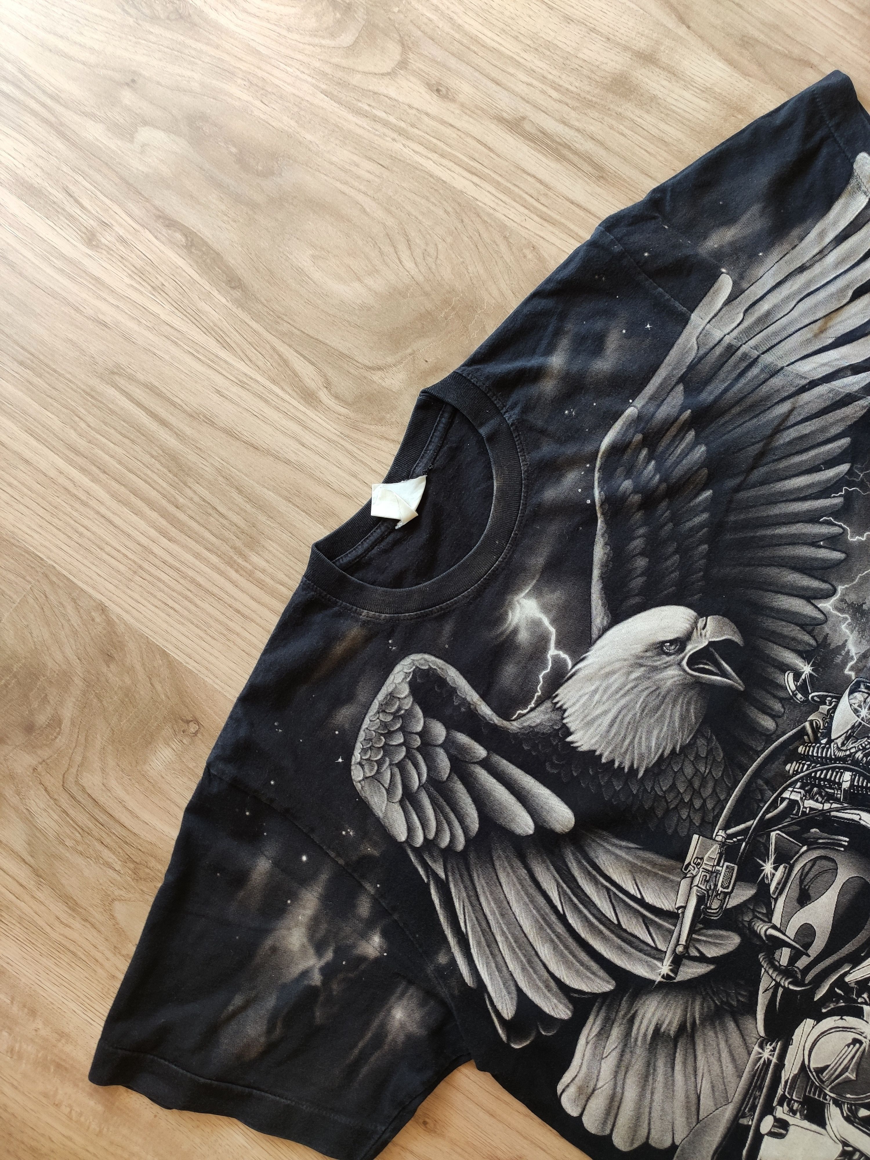 Vintage Vintage Eagle thunder racing t-shirt 90s usa harley Size US M / EU 48-50 / 2 - 2 Thumbnail