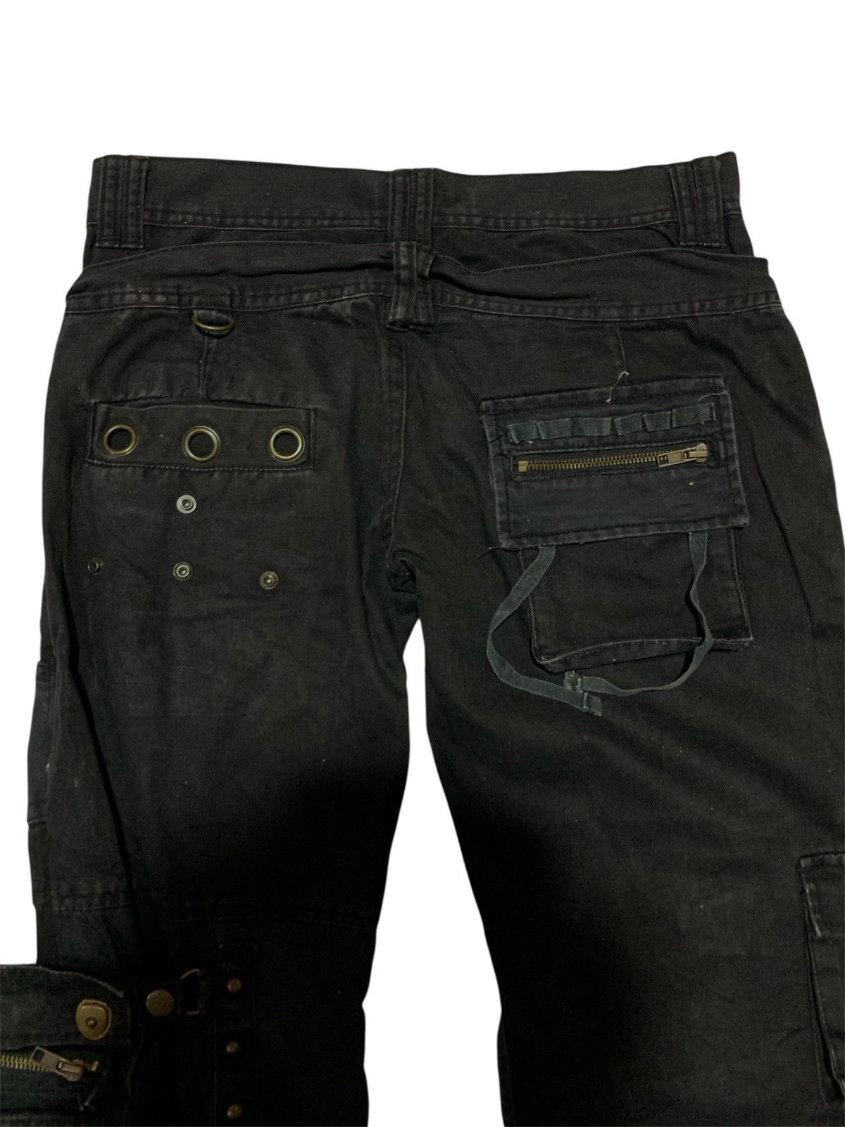 Japanese Brand 🐍 Midas Japan Double Waist Bondage Punk Gothic Pants Size US 31 - 7 Thumbnail