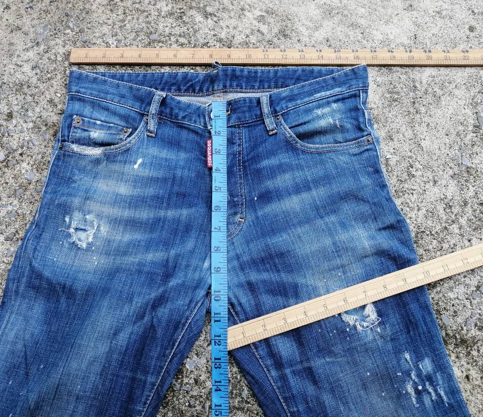 Dsquared2 Dsquared2 Blue J-Cotton Distressed Denim Jeans Size US 32 / EU 48 - 2 Thumbnail