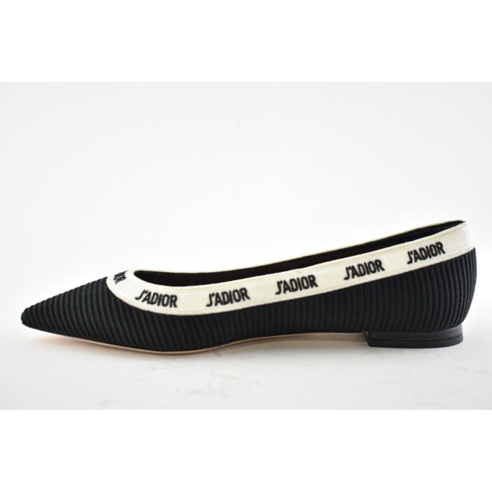 Dior J'adior Ribbon Logo Embroidered Ballet Ballerina Flat 38.5 Size US 8.5 / IT 38.5 - 9 Thumbnail