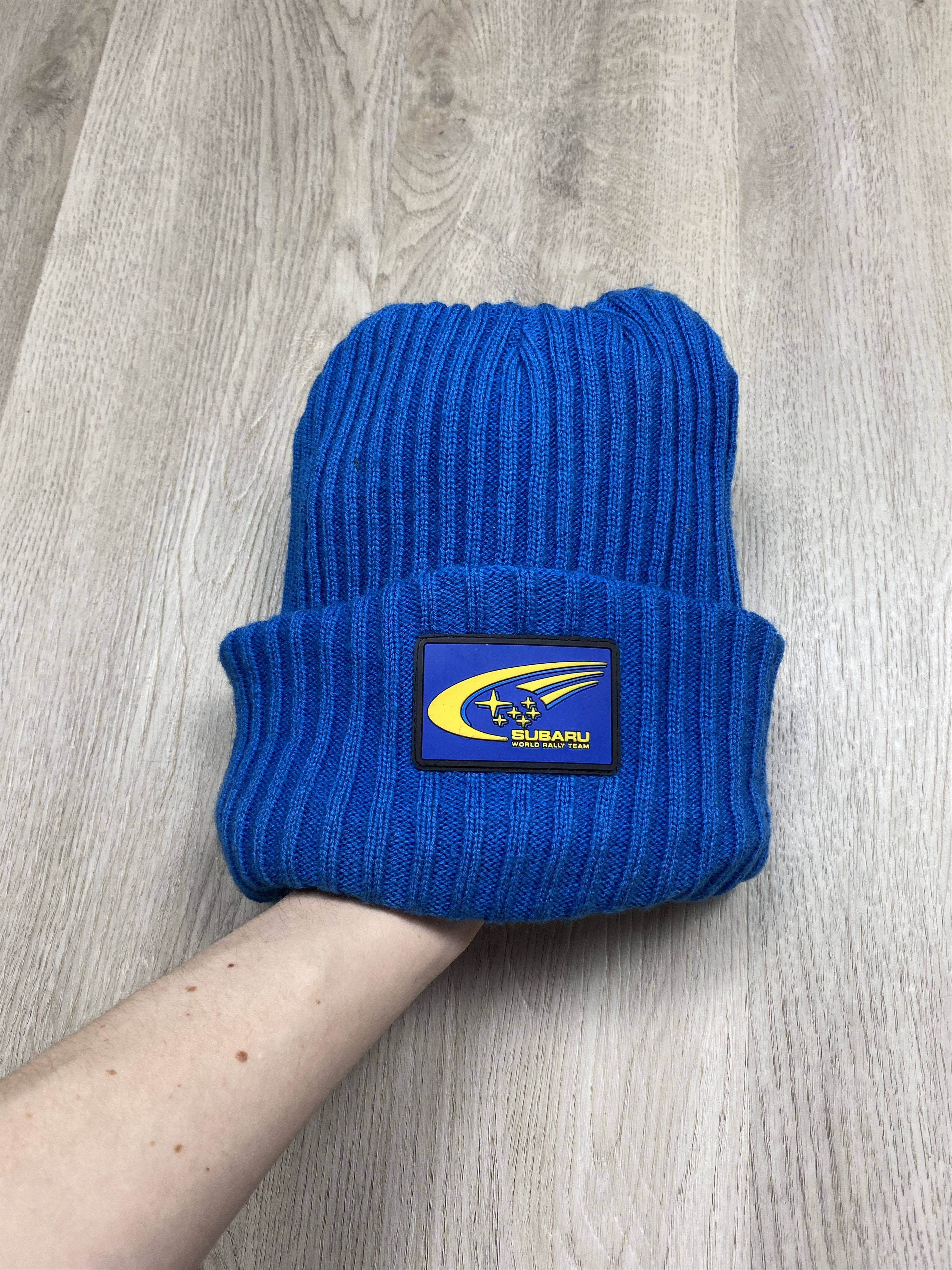Japanese Brand × Vintage Subary Racing Mens Knit Hat Size ONE SIZE - 1 Thumbnail