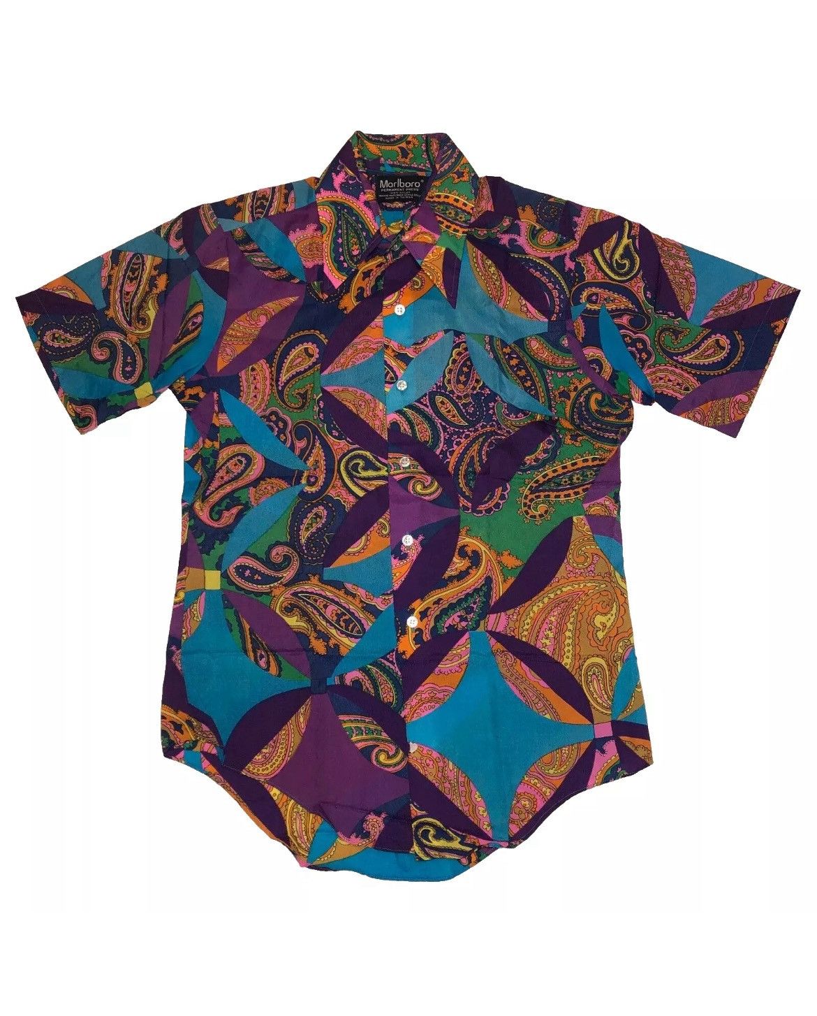 Marlboro Vintage 60s Marlboro paisley shirt Size L / US 10 / IT 46 - 1 Thumbnail