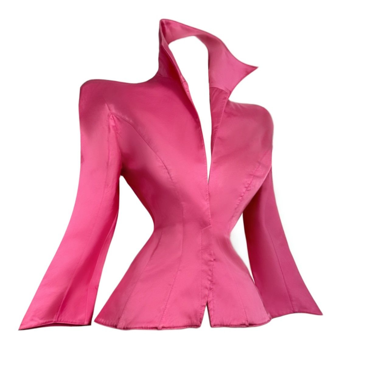 Thierry Mugler Thierry Mugler Sculptural Baby Pink Tailored jacket Size S / US 4 / IT 40 - 1 Thumbnail
