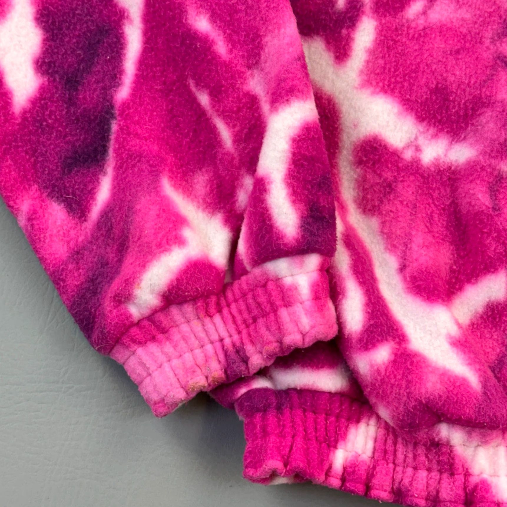 Pinko VINTAGE Descente Jacket Women's M Pink Tie Dye Fleece 1/4 Zip Pullover 90s Size M / US 6-8 / IT 42-44 - 3 Thumbnail