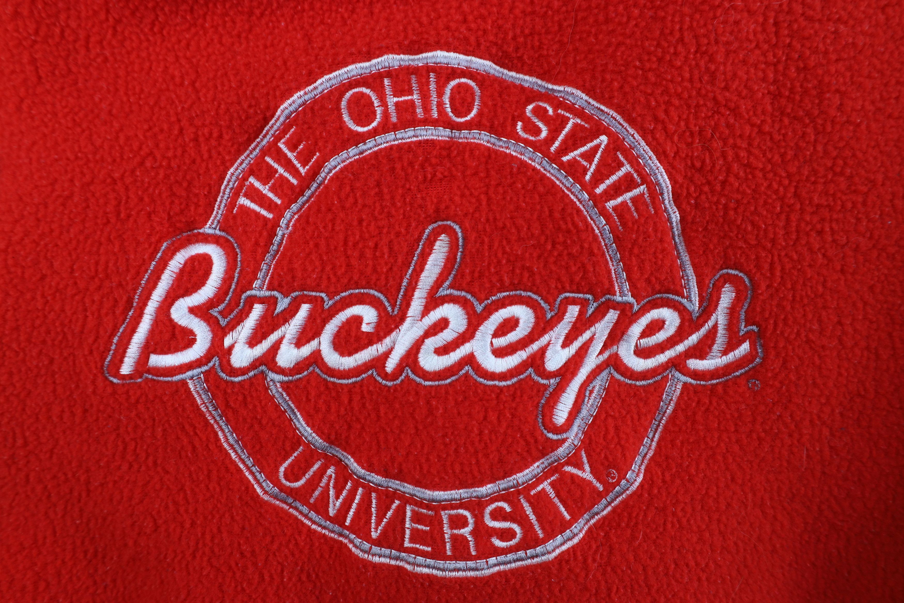 Vintage Vintage 90s Ohio State University Fleece Sweatshirt Red USA Size XL / US 12-14 / IT 48-50 - 4 Thumbnail