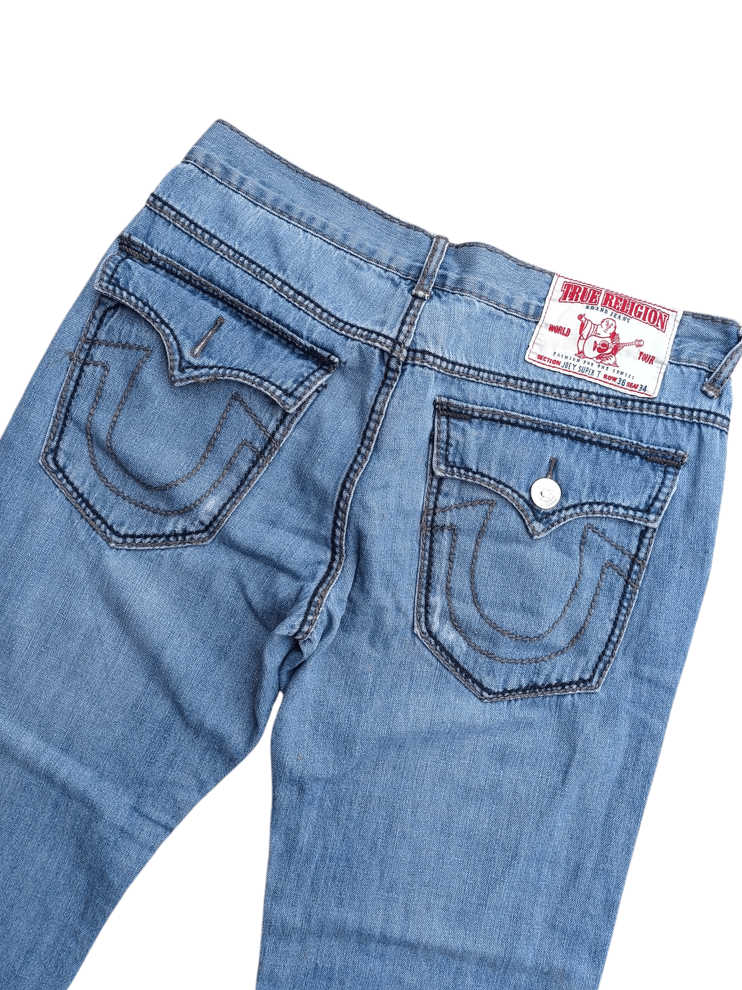 True Religion True Religion Joey Super T Distressed Baggy Denim TR020 Size US 36 / EU 52 - 10 Thumbnail