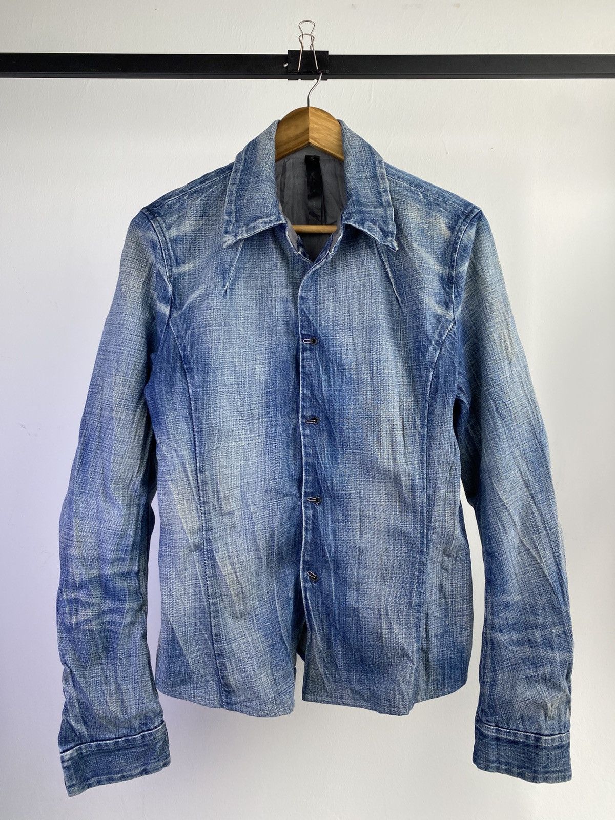 wjk Wjk Washed Denim Hook Jacket Japan Size US M / EU 48-50 / 2 - 1 Thumbnail