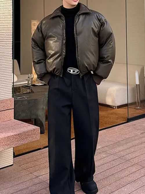 VIBE Brown Puffer Jacket Size US M / EU 48-50 / 2 - 4 Thumbnail