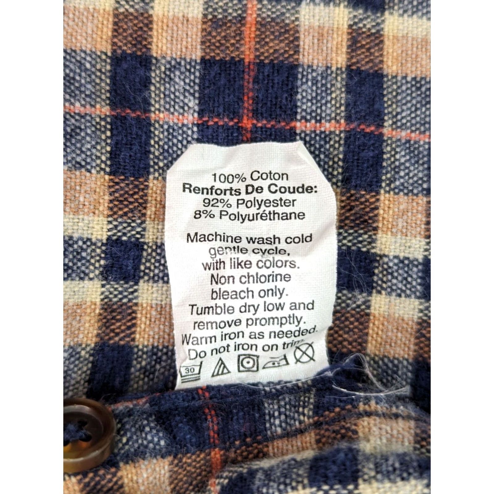 J.Crew VINTAGE J.CREW Rugged Flannel Shirt Men XL Elbow Patch Brown Red Cotton Size US XL / EU 56 / 4 - 5 Thumbnail