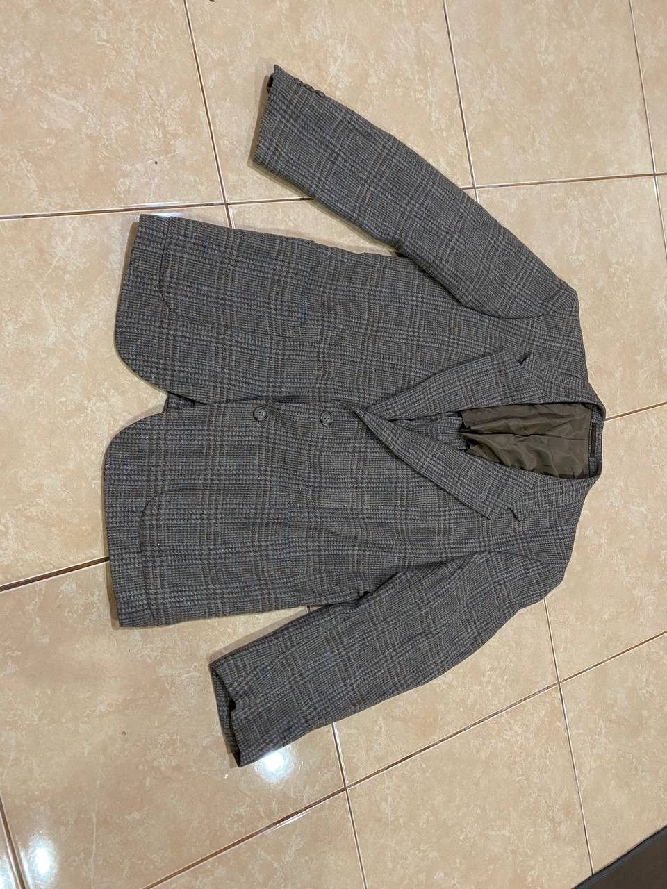 Vintage Aurate Wool Plaid Blazer