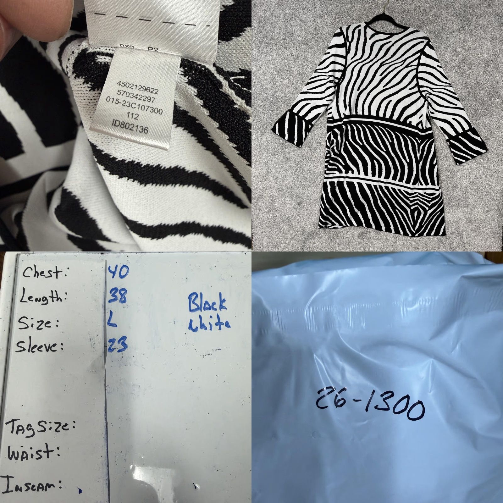 Vintage Chico's Cardigan Sweater Womens L Black White Zebra Print Open Front Casual / Party Womens Mens Girls Boys Size L / US 10 / IT 46 - 8 Thumbnail