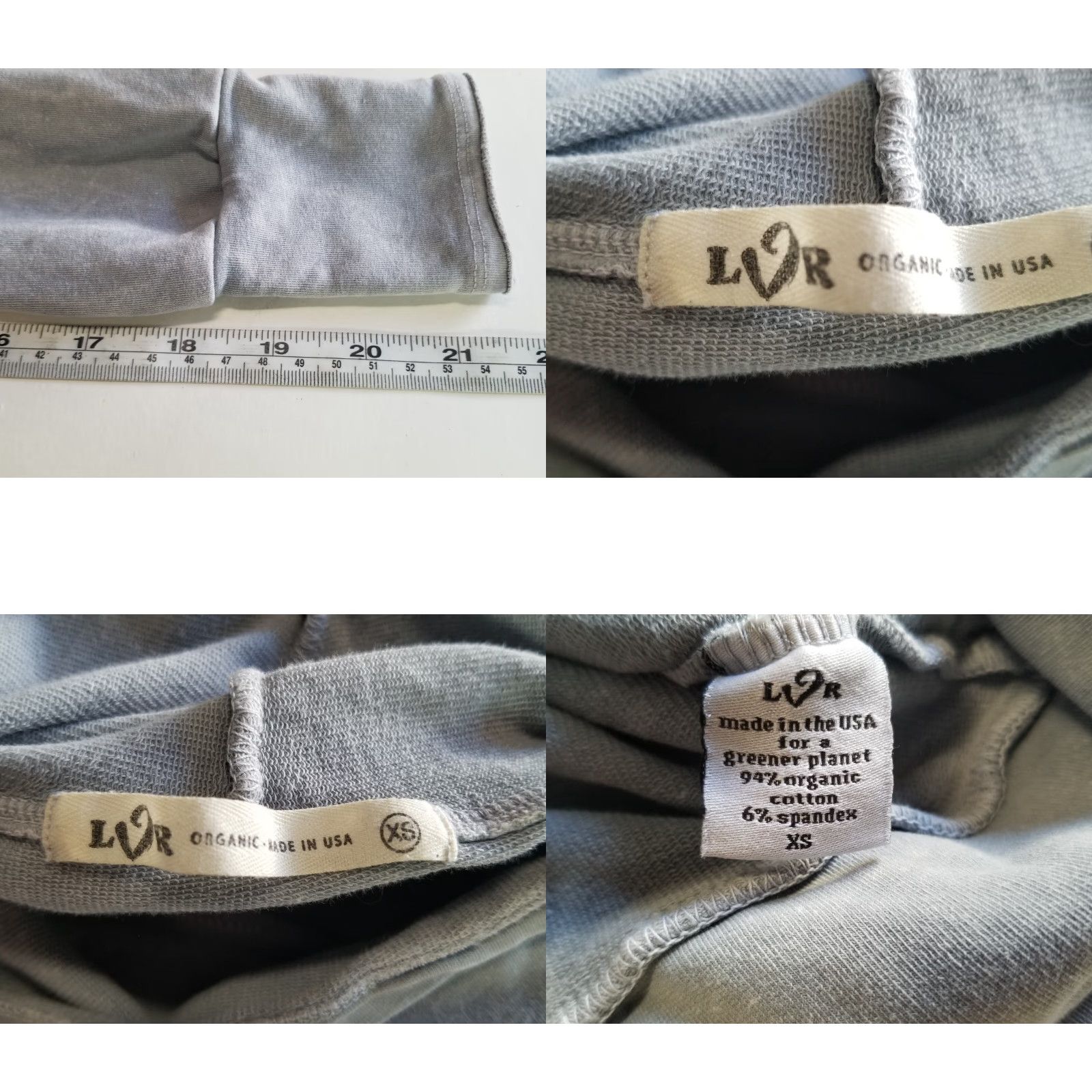 Vintage LVR Organic Women Long Sleeve Sweater Zip Up Full Zip Gray XS USA Blue Hoodie? Size XS / US 0-2 / IT 36-38 - 8 Thumbnail