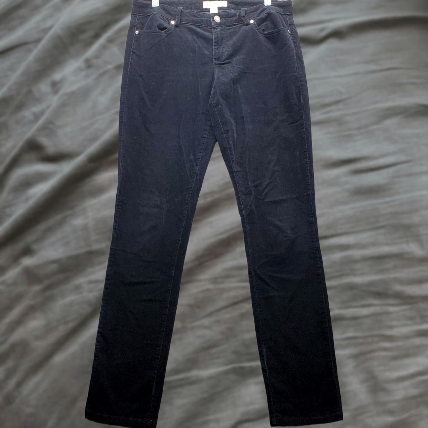 Michael Kors Michael Kors Womens Pants Black Corduroy Modern Bohemian Stretch Straight Fit 4 Size 27" / US 4 / IT 40 - 1 Thumbnail