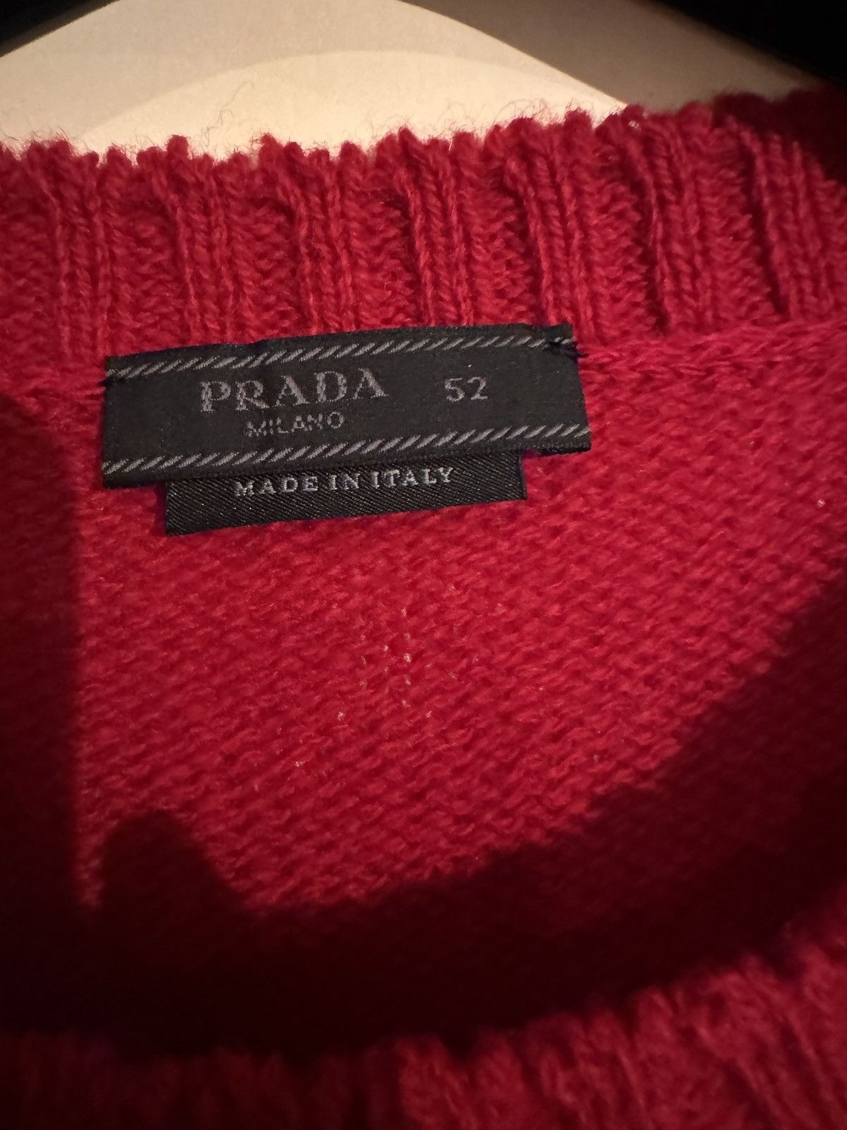 Prada 2018 PRADA deep red crewneck wool sweater Size US L / EU 52-54 / 3 - 4 Thumbnail