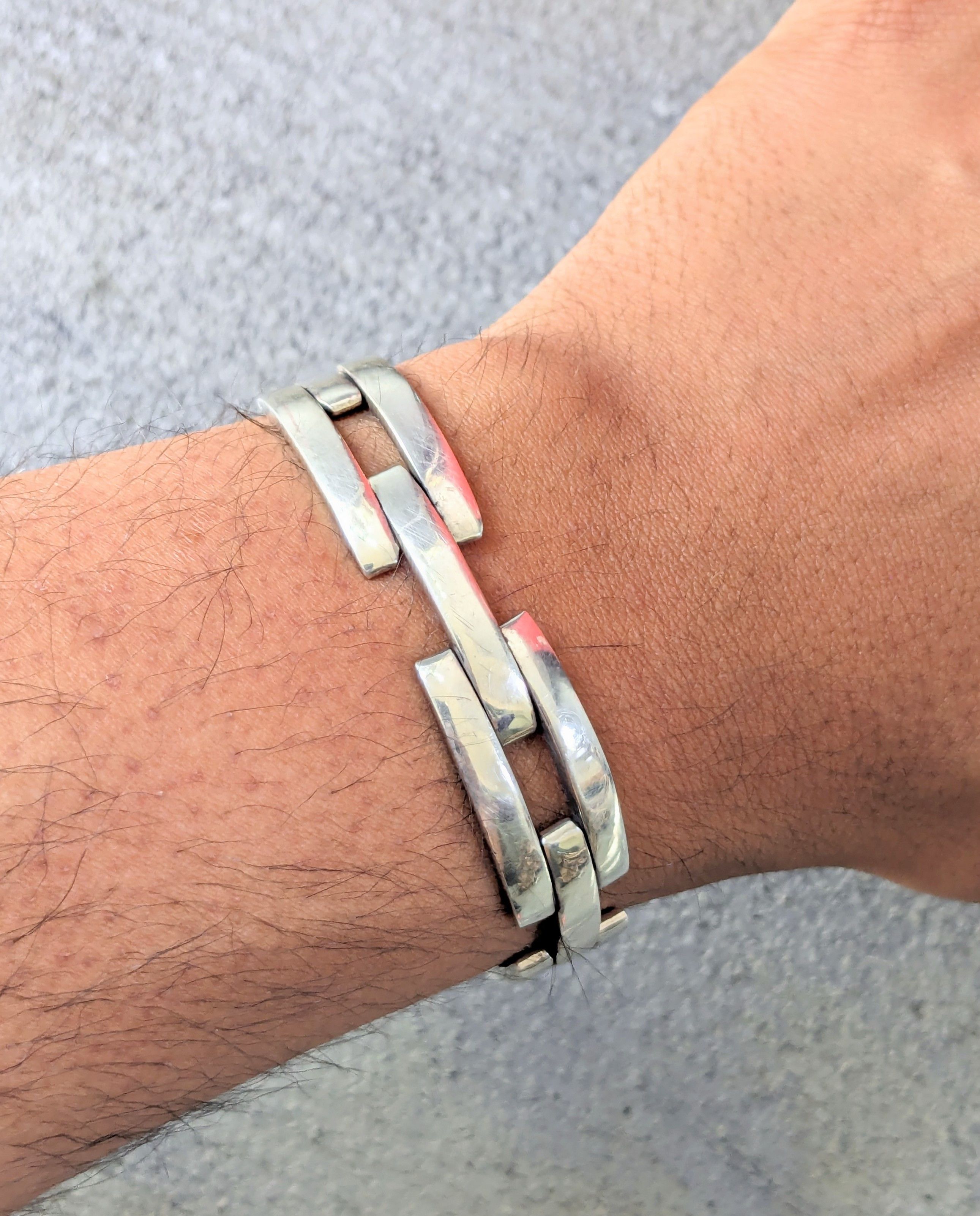 Gucci Gucci Sterling Silver Bracelet Panther Chain Link 7.25" Size ONE SIZE - 13 Thumbnail