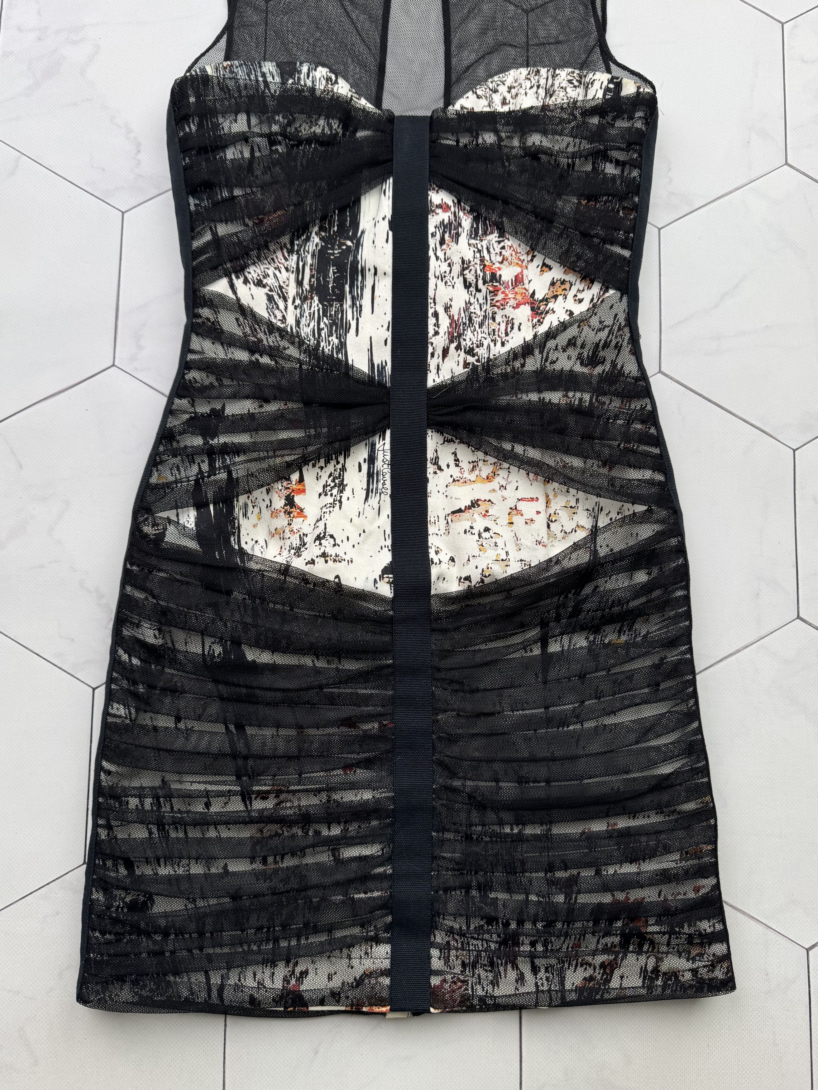 Just Cavalli Just Cavalli 2010 Dress With Transparent Mesh On Top (B100) Size S / US 4 / IT 40 - 3 Thumbnail