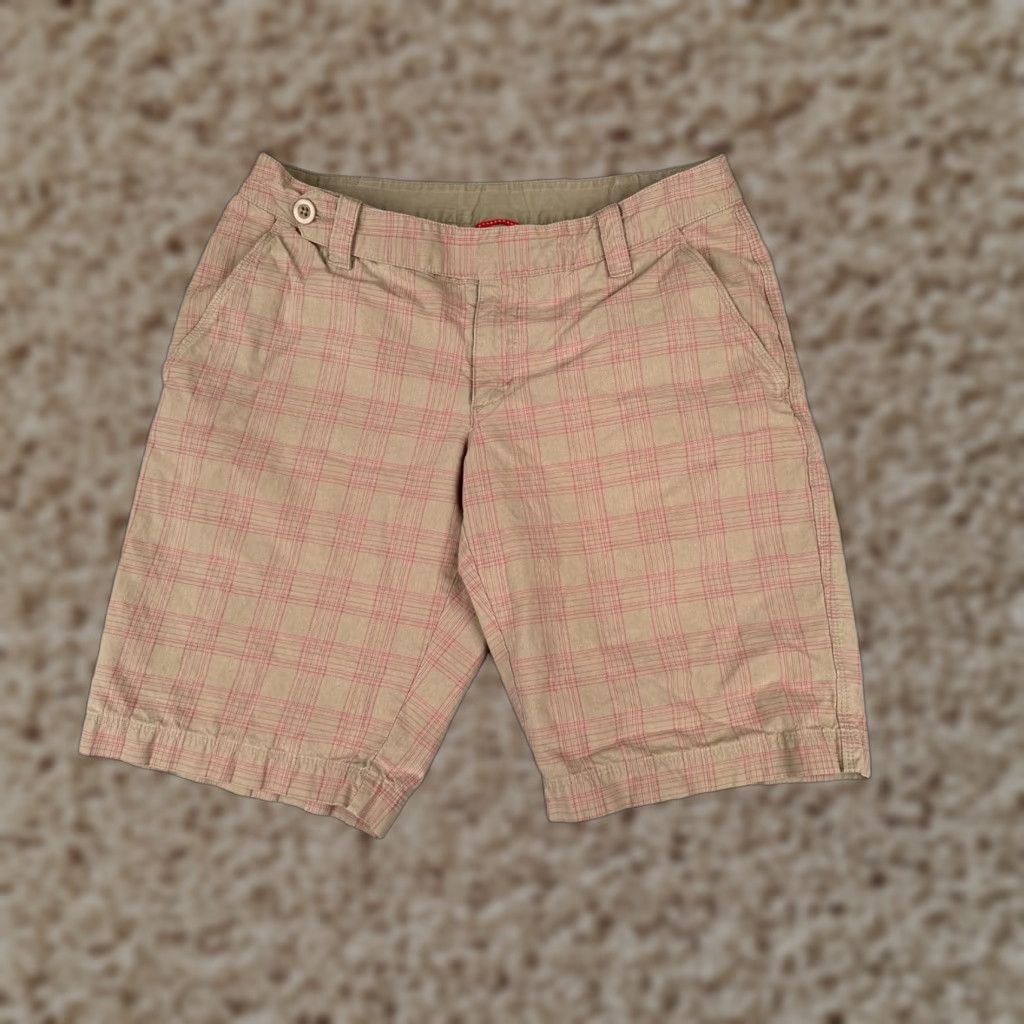 The North Face The North Face Shorts Women 8 Beige Plaid Chino 100% Cotton Flat Golf Hike 30x11 Size 30" / US 8 / IT 44 - 1 Thumbnail
