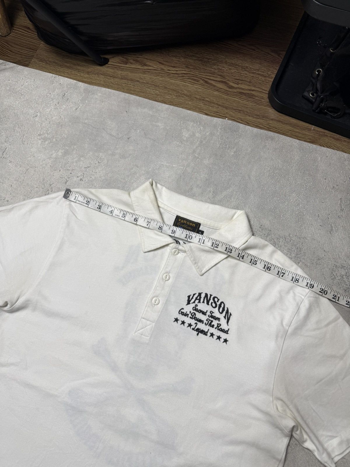 Vanson Leathers Vintage Vanson Leathers Collar T-shirt Size US L / EU 52-54 / 3 - 13 Thumbnail