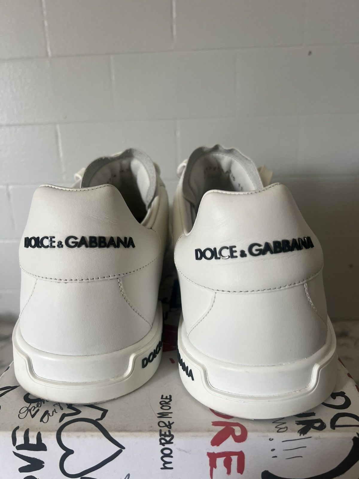 Dolce & Gabbana Dolce & Gabanna Men’s Portofino Low-Top Leather Sneakers Size US 11 / EU 44 - 6 Thumbnail
