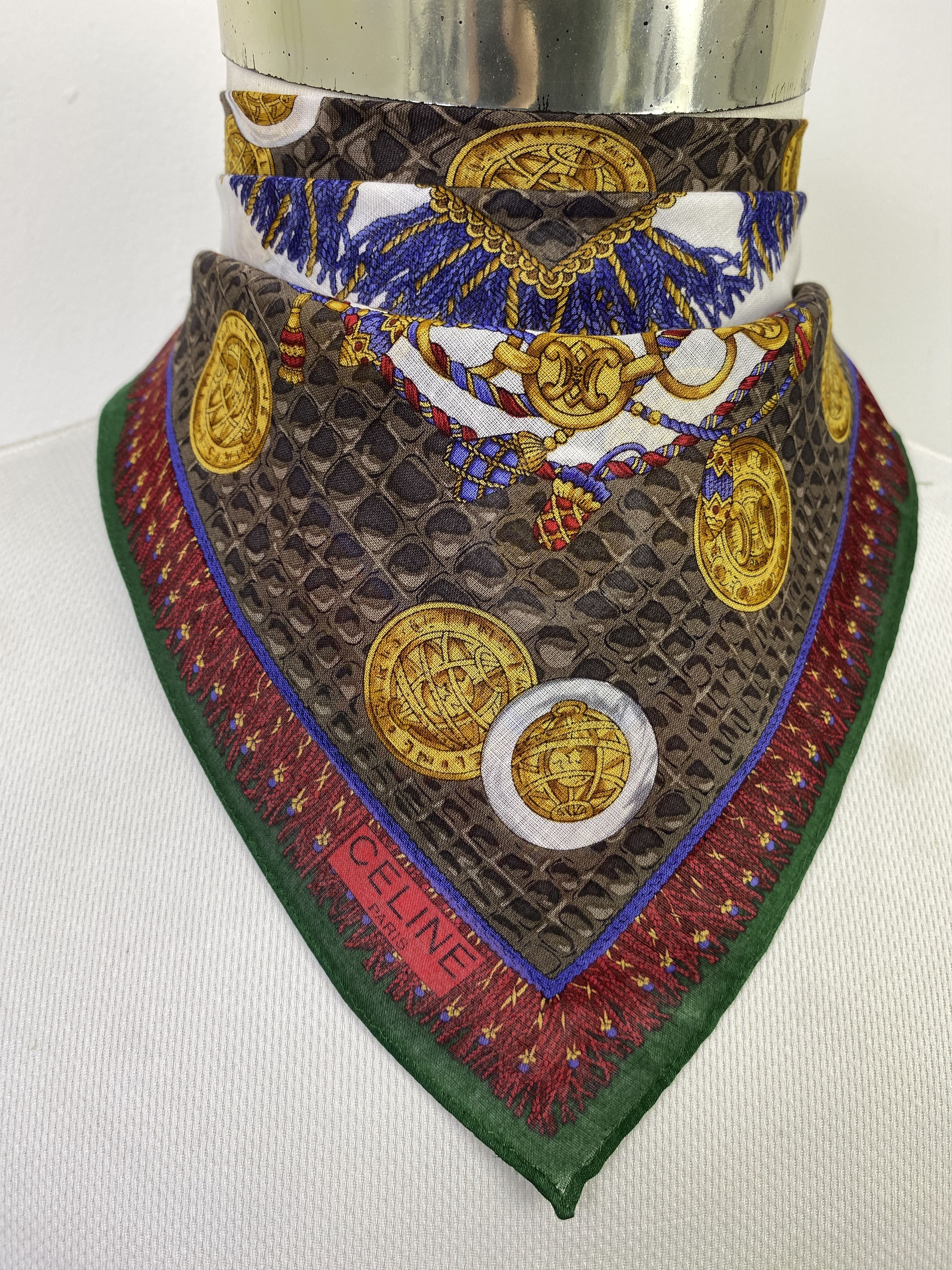 Celine Vintage Celine Handkerchief / Neckerchief KT0174 Size ONE SIZE - 2 Thumbnail