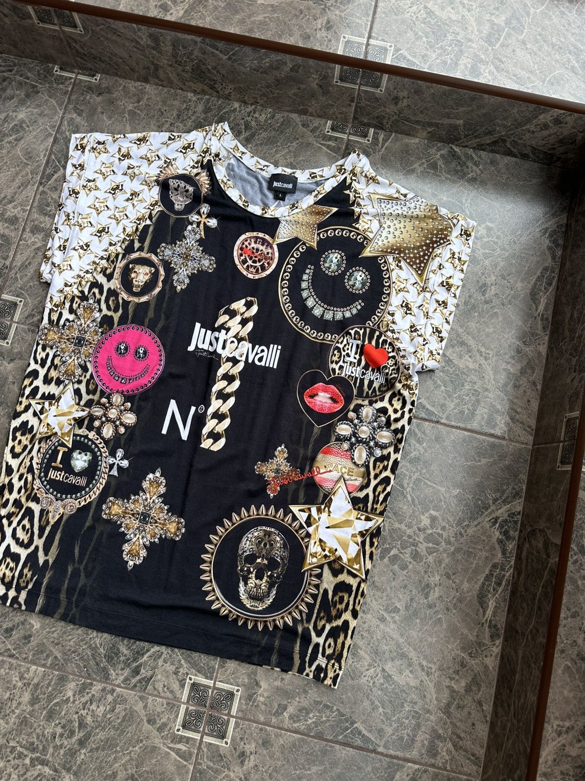 Just Cavalli Just Cavalli Woman Tunic Abstract Print Shirt Sz L Size L / US 10 / IT 46 - 2 Thumbnail