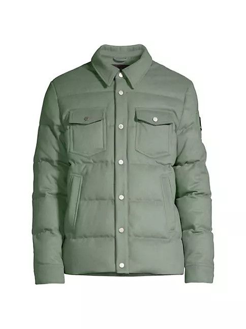 image of Moose Knuckles O1C11T2Y0124 Westmore Jacket In Light Green, Men's (Size XL)