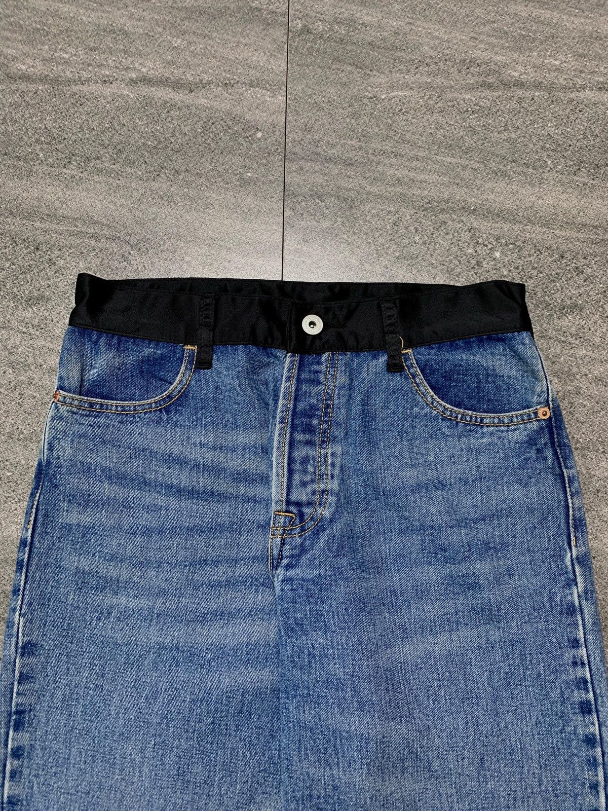 Junya Watanabe FREE TAX! Nylon Waistband Denim Jeans- 29” Size US 29 - 3 Thumbnail