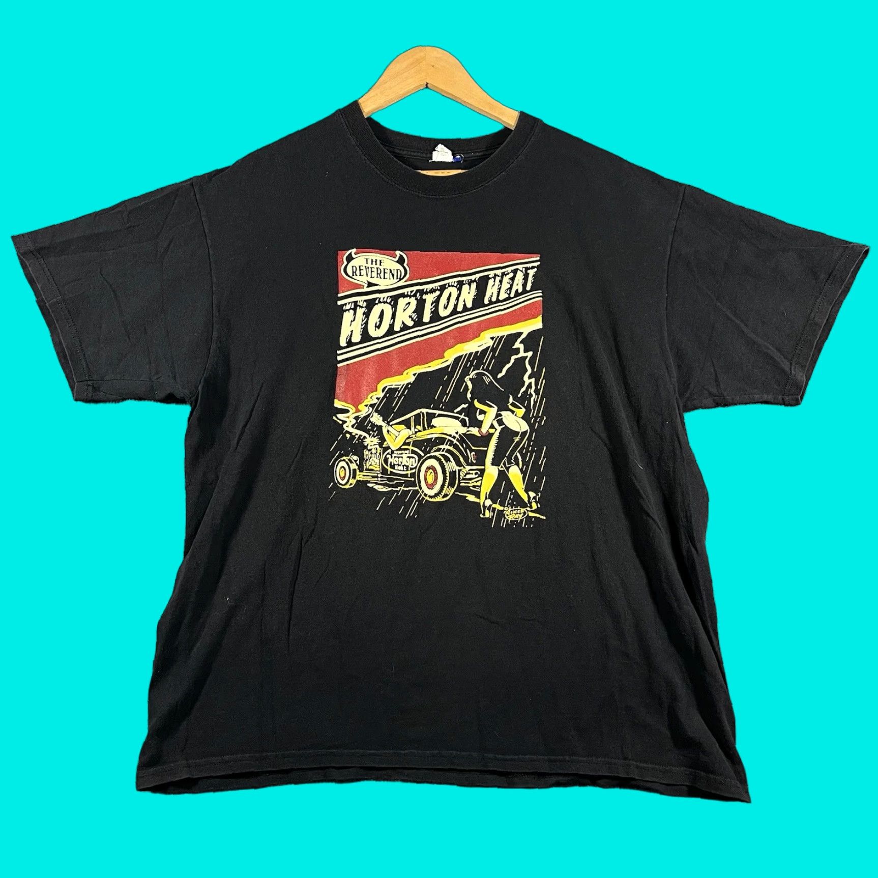 Anvil VINTAGE The Reverend Horton Heat Psychobilly T-Shirt Black Mens XL 90s Band Tee Size US XL / EU 56 / 4 - 1 Thumbnail