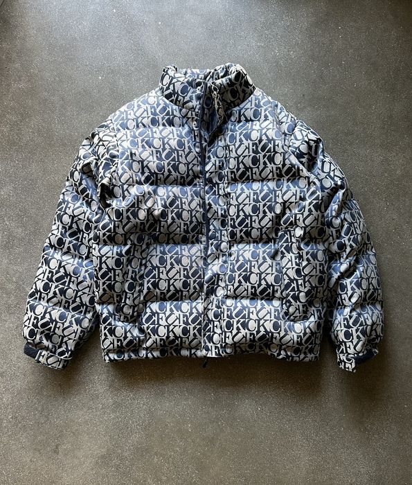 Supreme FW17 Supreme Fuck Jacquard Puffer Jacket | Grailed