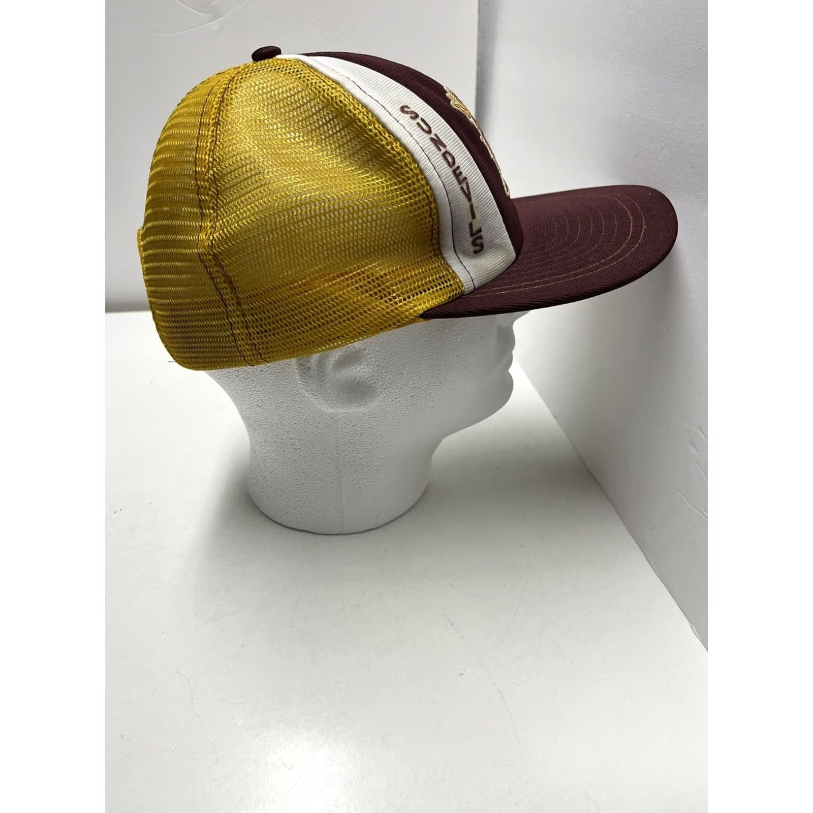 Vintage VINTAGE Arizona State University Sun Devils Trucker Hat ASU Snapback Sport Cap Yellow Mens Size ONE SIZE - 5 Thumbnail