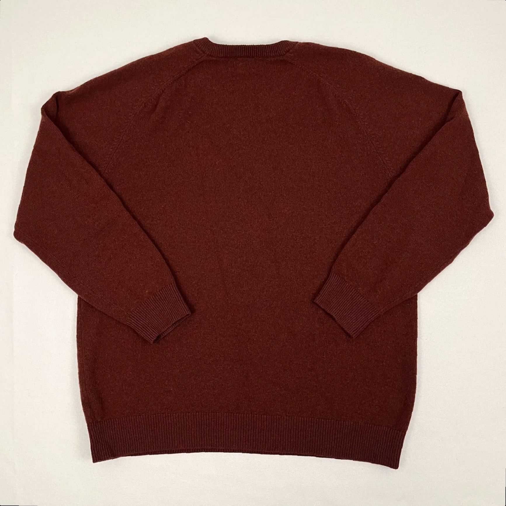 Vintage LL Bean Sweater Mens Large Tall Burnt Red Lambs Wool Knit Jumper Pullover V-Neck Size US L / EU 52-54 / 3 - 5 Thumbnail