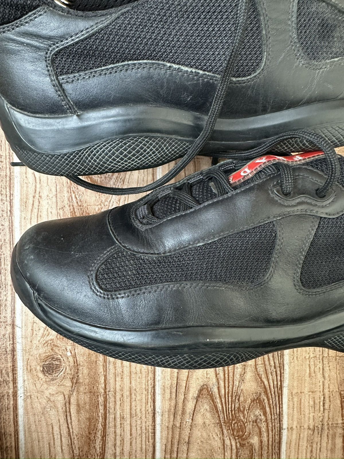 Prada Prada America's Cup Red Tab Leather Sneaks PS0906 Size US 7.5 / EU 40-41 - 11 Thumbnail