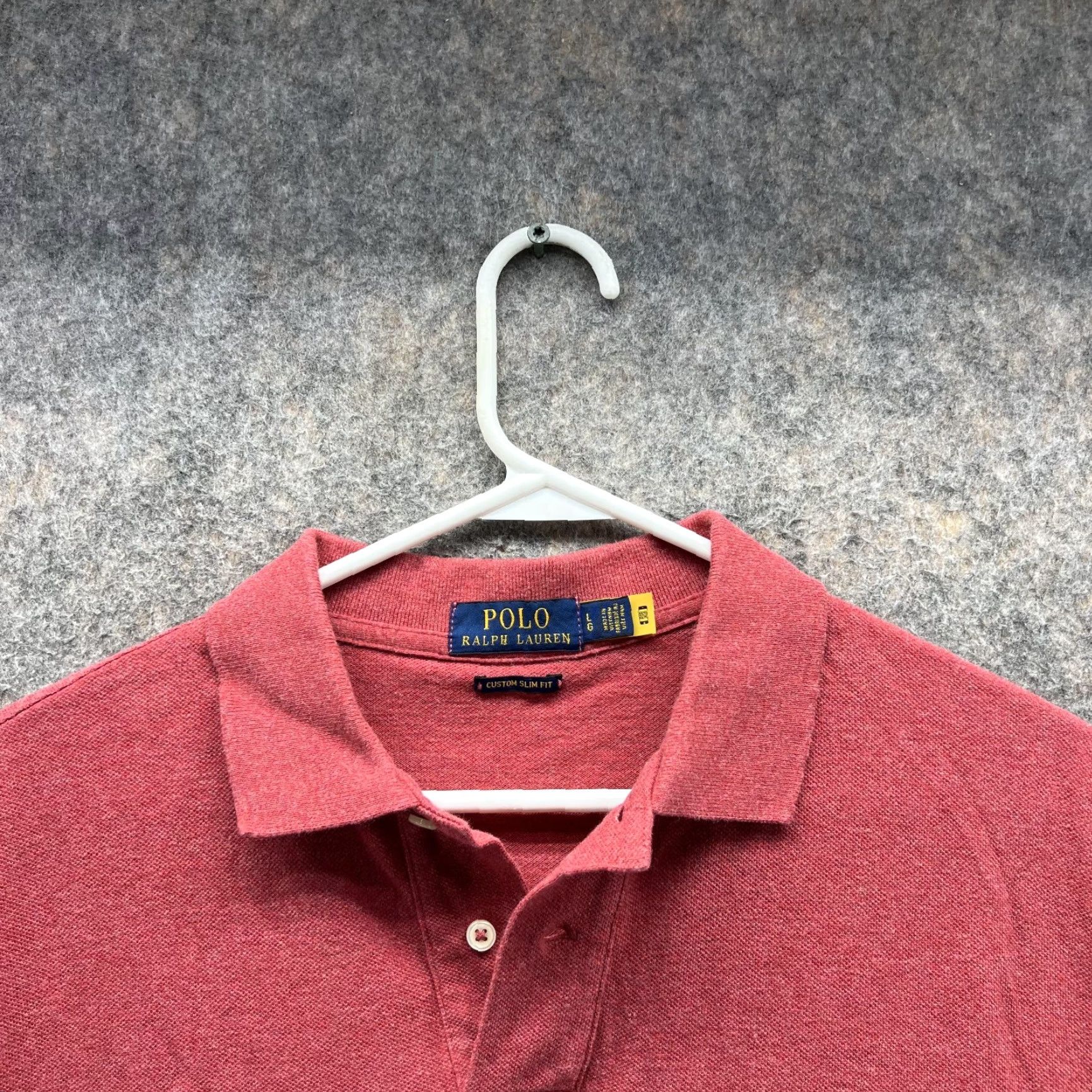 Polo Ralph Lauren Ralph Lauren Polo Shirt Men Large Pink Salmon Custom Slim Casual Preppy Pony Shirt Size US L / EU 52-54 / 3 - 4 Thumbnail