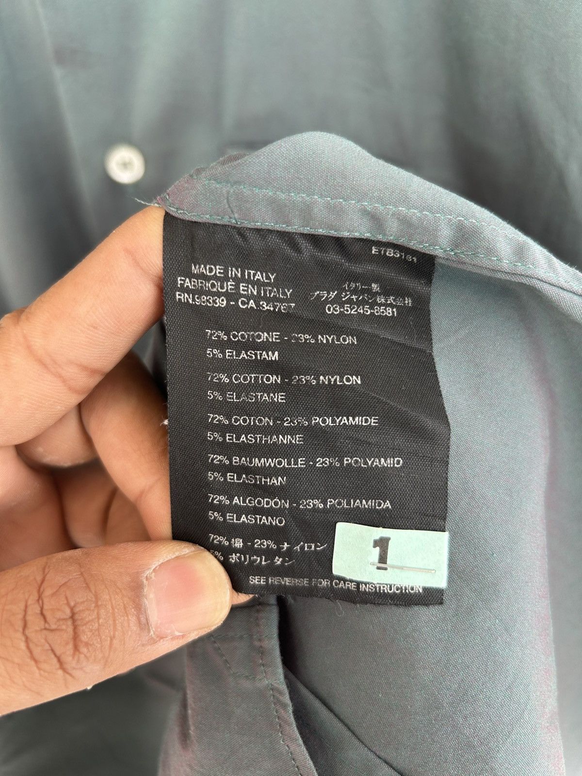 Prada Prada Vintage Button Up Nylon Shirt Green Size US L / EU 52-54 / 3 - 5 Thumbnail