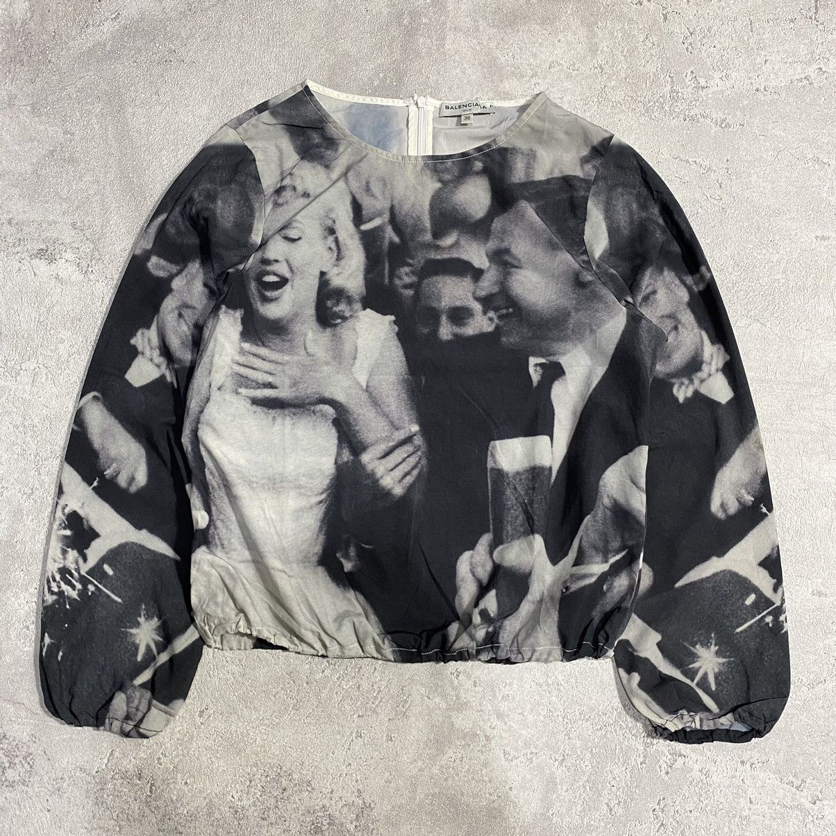 image of Send Offers Balenciaga Blouse in Grey, Women's (Size Small)