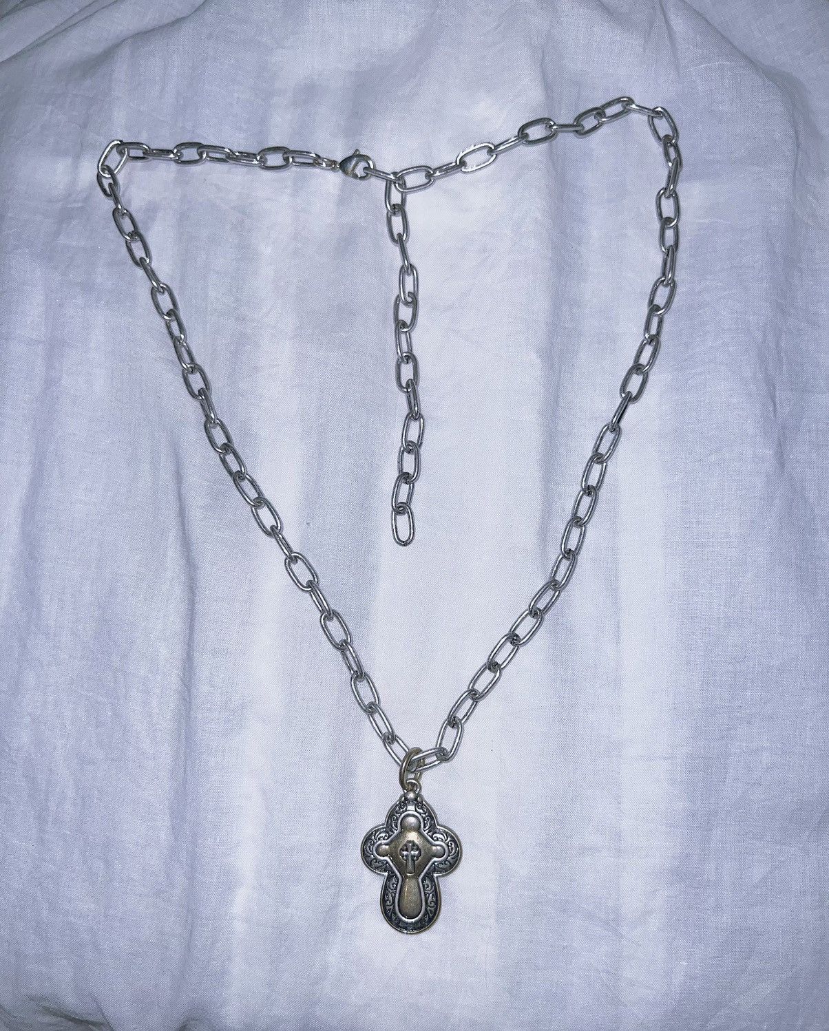 Japanese Brand Vintage cross necklace ➕🖤 Size ONE SIZE - 9 Thumbnail