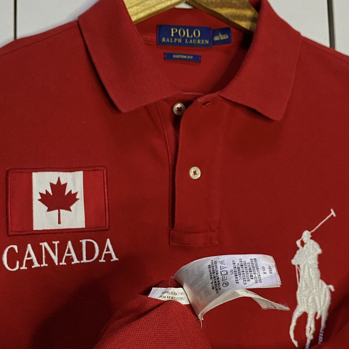 Polo Ralph Lauren × Vintage Ralph Lauren RL Canada Country Polo Shirt Large Chief keef Size US L / EU 52-54 / 3 - 5 Thumbnail